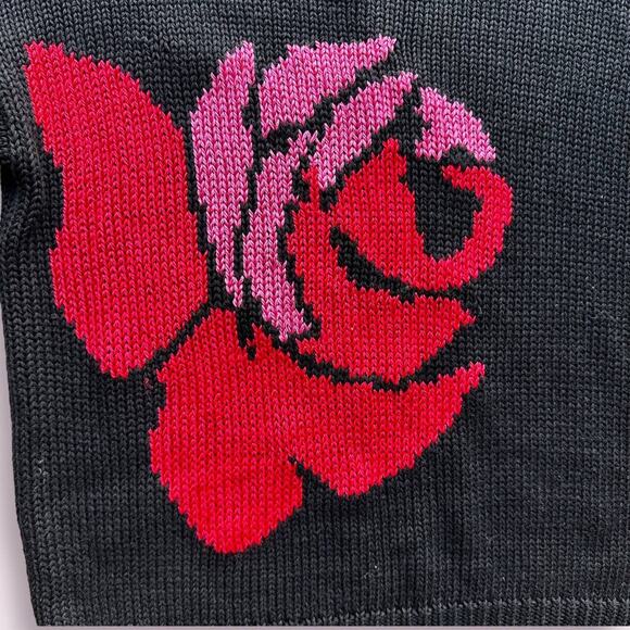 Jimmy Garcia Hand Loomed Cotton Blend Rose Sweater Sz S - Picture 5 of 7